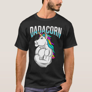 Camiseta Mens Fortes Pai Dadacorn Papacorn Unicorn Papa Bod