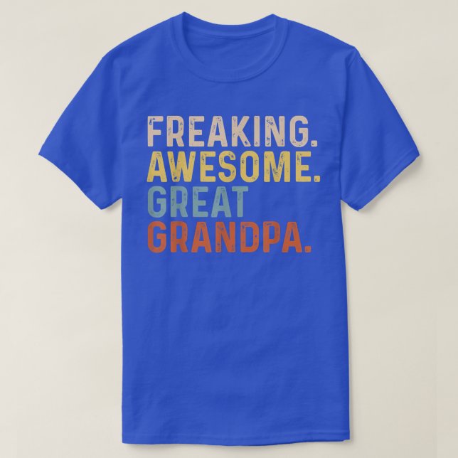 Camiseta Mens Freaking Awesome Great Grandpa Funny Grandfat (Frente do Design)