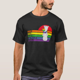 Camiseta Mens Free Pai Hugs Estou Orgulhoso De Você A Lgbt