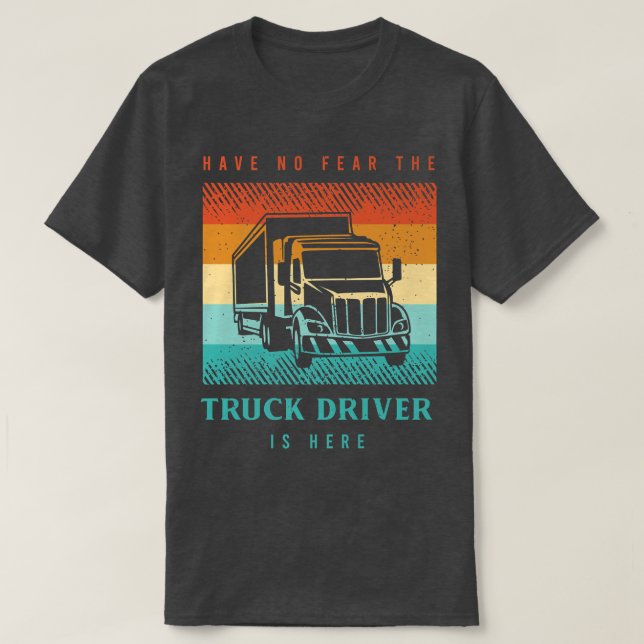 Camiseta Mens Freight Truck Driver Dizendo Para Um Caminhon (Frente do Design)