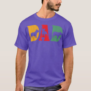 Camiseta Mens French Buldog pet owner PAI RETRO