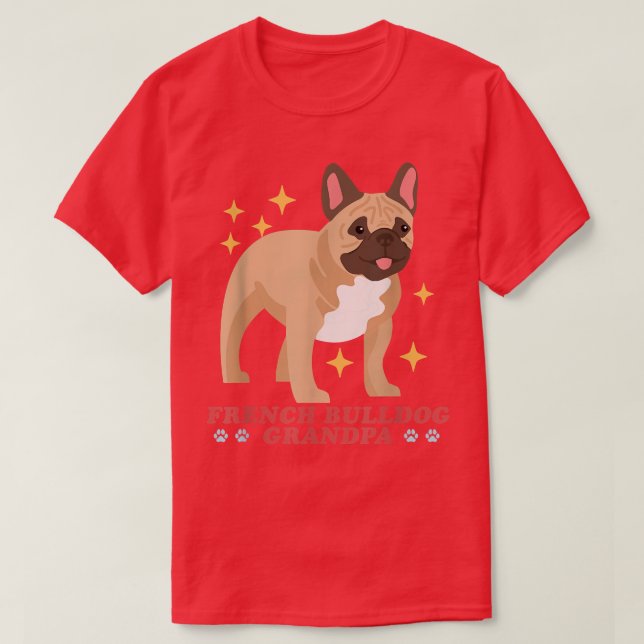 Camiseta Mens French Bulldog Avô Dog Owner French Bull (Frente do Design)