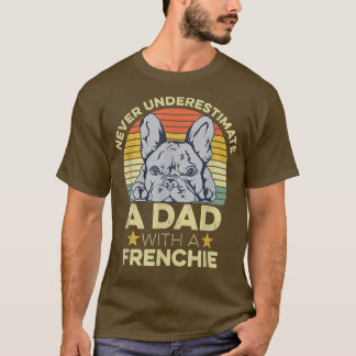 Camiseta Mens French Bulldog Cote para o seu Pai francês