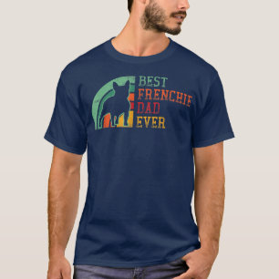 Camiseta Mens French Bulldog pet owner PAI retro distration