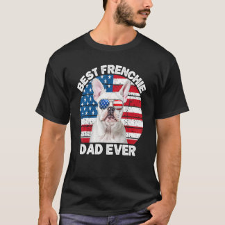 Camiseta Mens Frenchie Pai 4 De Julho Bulldog Francês Para