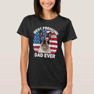 Camiseta Mens Frenchie Pai 4 De Julho Bulldog Francês Para
