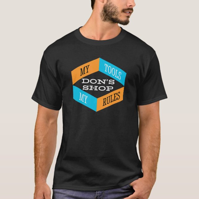 Camiseta Mens Fun Don's Compra as minhas ferramentas As min (Frente)