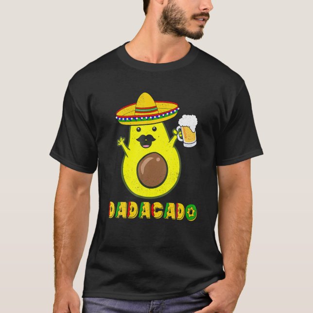 Camiseta Mens Funny Avocado Pai Vegan Guacamole Dadacado So (Frente)