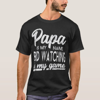 Camiseta Mens Funny Bird Watching Papa Gift