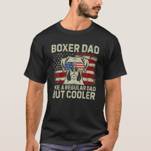Camiseta Mens Funny Boxer Pai Vintage EUA Flag Box