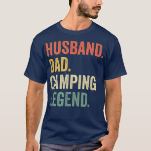 Camiseta Mens Funny Camper Pai Campanha Legenda Vinta