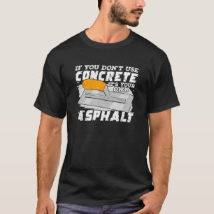 Camiseta Mens Funny Construction Design para um Concreto Fi
