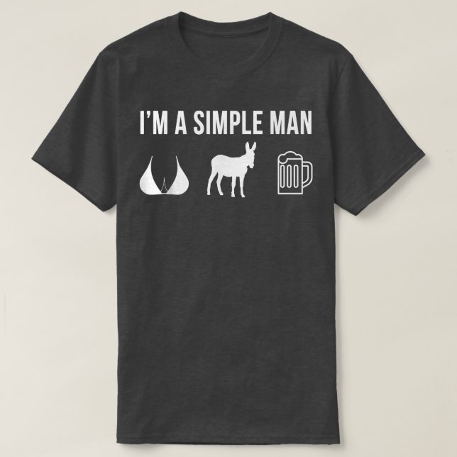 Camiseta Mens Funny Donkey Farmer Simples (Frente do Design)