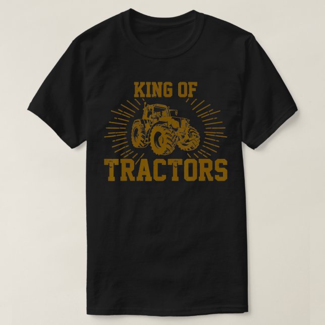 Camiseta Mens Funny Farmer Quote King Of Tractors Farming  (Frente do Design)