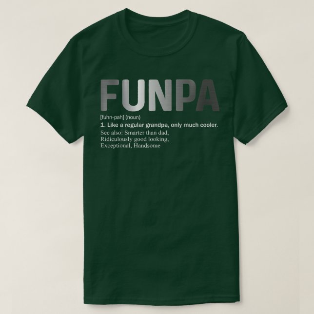 Camiseta Mens Funny Funpa Definition Like A Regular Grandpa (Frente do Design)