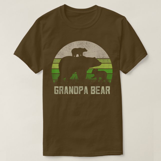 Camiseta Mens Funny Grandad s From Grandkids, Grandpa Bear  (Frente do Design)