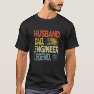 Camiseta Mens Funny Husband Legenda do Engenheiro Vintage