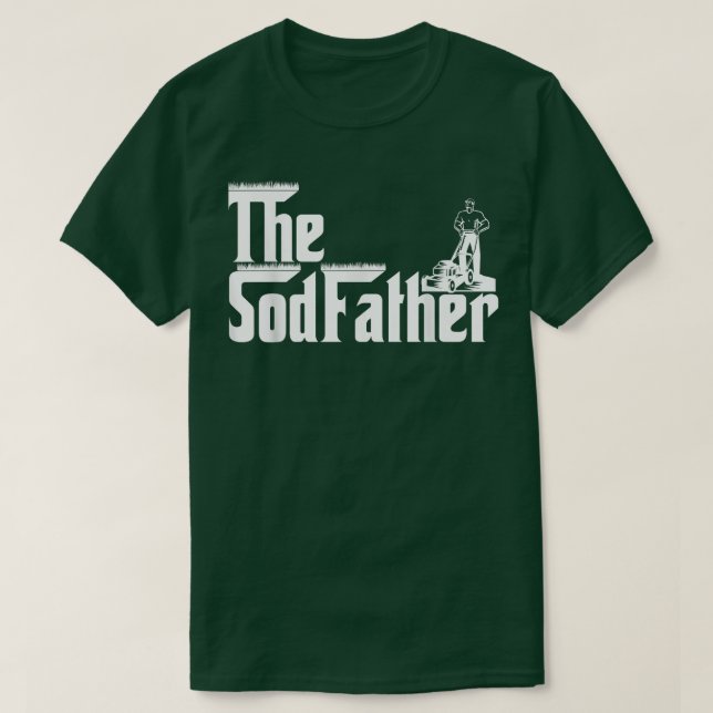 Camiseta Mens Funny Landscaper O Soddad Mens Grass Corte (Frente do Design)