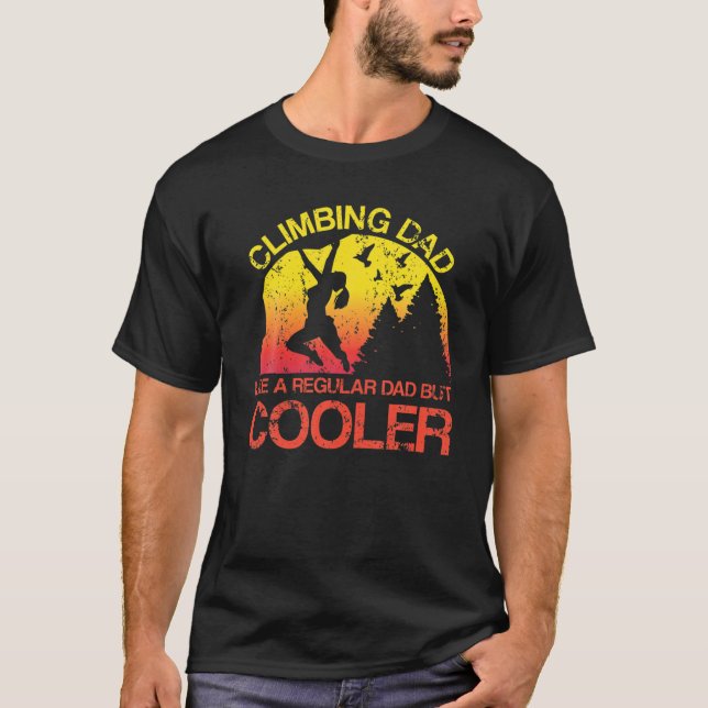 Camiseta Mens Funny Mountain Climber Father's Day Rock Clim (Frente)