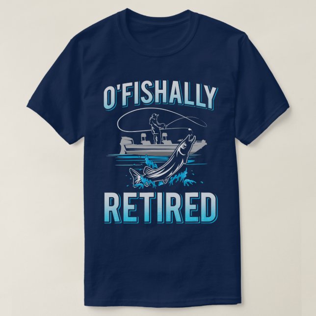 Camiseta Mens Funny Ofishally Retired Gift  for Retired Fis (Frente do Design)