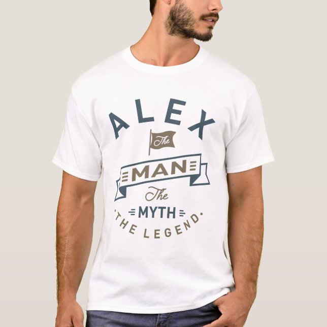 Camiseta Mens Funny Personalized Name Alex (Frente)
