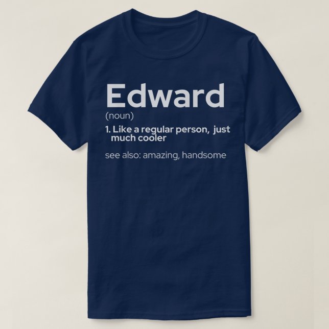 Camiseta Mens Funny Personalizou O Primeiro Nome Edward  (Frente do Design)