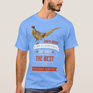 Camiseta Mens Funny South Dakota Pheasant caçando caça às a