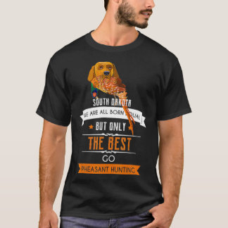Camiseta Mens Funny South Dakota Pheasant caçando caça às a