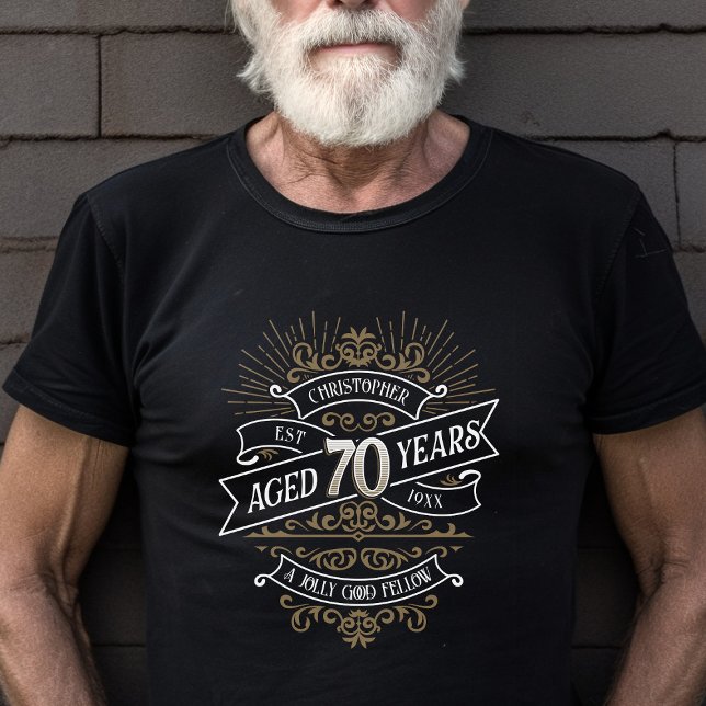 Camiseta Mens Funny Whiskey 70 Birthday (Criador carregado)
