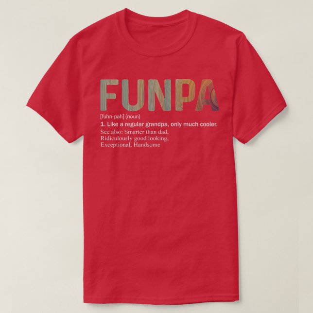 Camiseta Mens Funpa Definição Tee Como Um Vovô Normal O (Frente do Design)