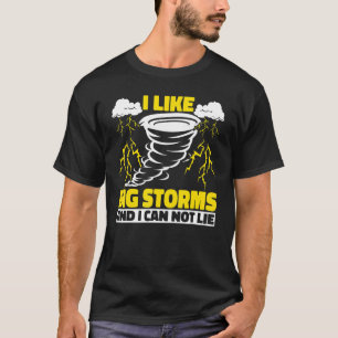 Camiseta Mens Furacões Eu Gosto De Tempestades Grandes Caça