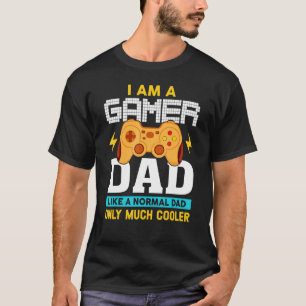 Camiseta Mens Gamer Pai Como Um Jogo De Vídeo De Pai Normal
