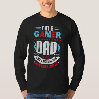 Camiseta Mens Gamer Pai Como Um Jogo De Vídeo De Pai Normal