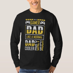 Camiseta Mens Gamer Pai Como Um Jogo De Vídeo De Pai Normal