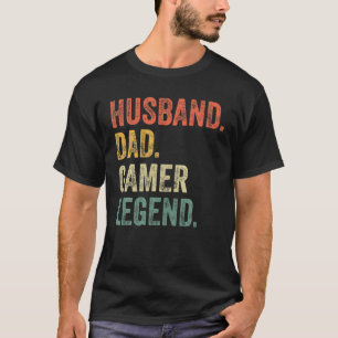 Camiseta Mens Gamer Pai Engraçado Marido Pai Legenda de V