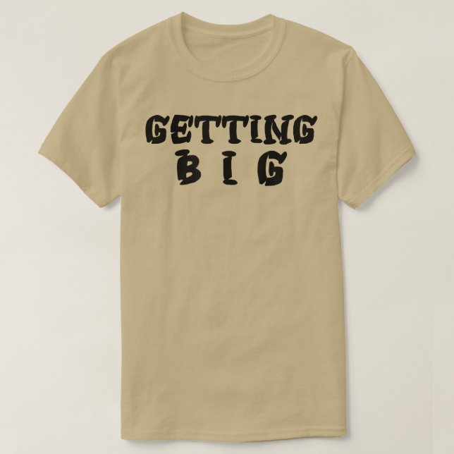 Camiseta Mens ganhando Malhação de ginástica grande  (Frente do Design)