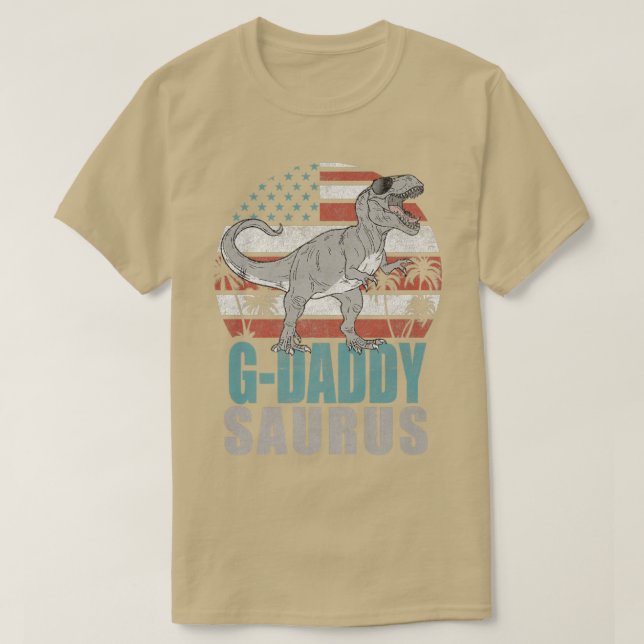 Camiseta Mens GDaddysaurus T Re Dinossauro Pai Saurus Ameri (Frente do Design)