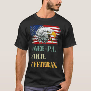Camiseta Mens Gee Pa Old Veteran American Eagle Flag Legal