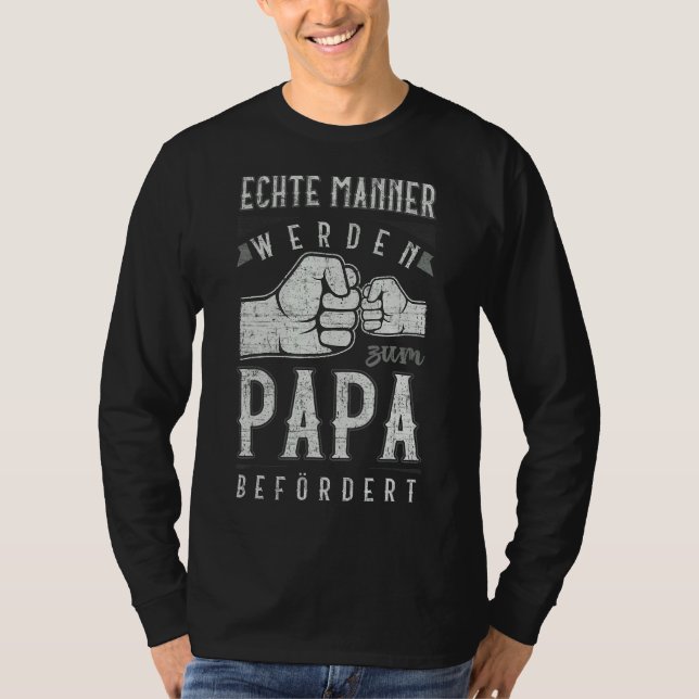 Camiseta Mens German  New dad  Dad child (Frente)