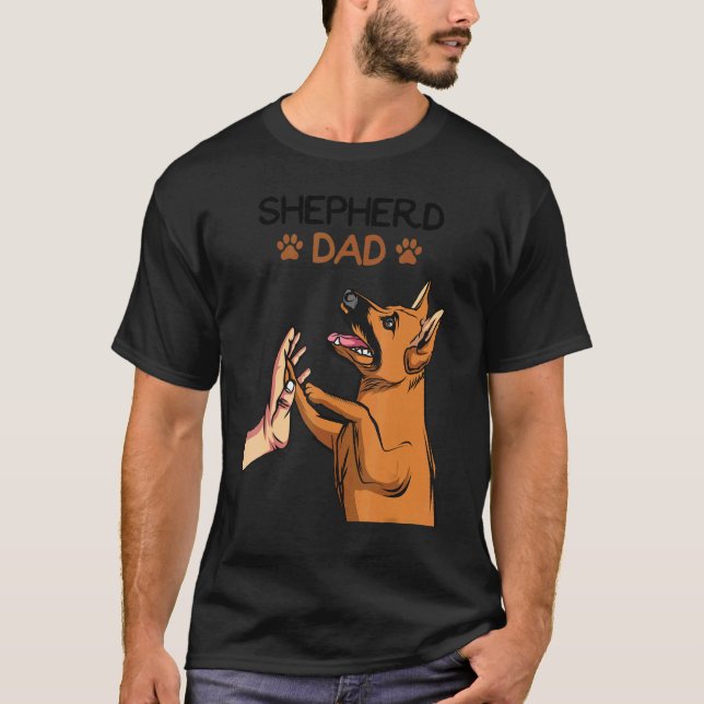 Camiseta Mens German Shepherd Dog Dad (Frente)
