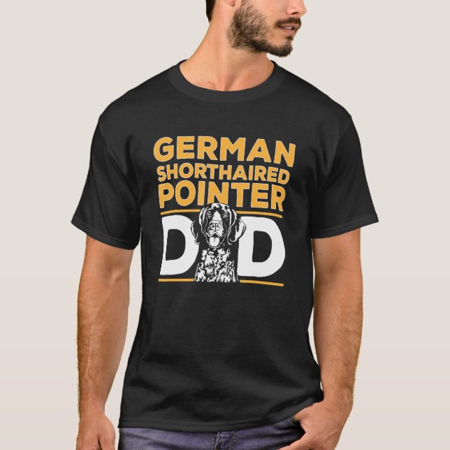 Camiseta Mens German Shorthaired Pointer Dad GSP Dog (Frente)
