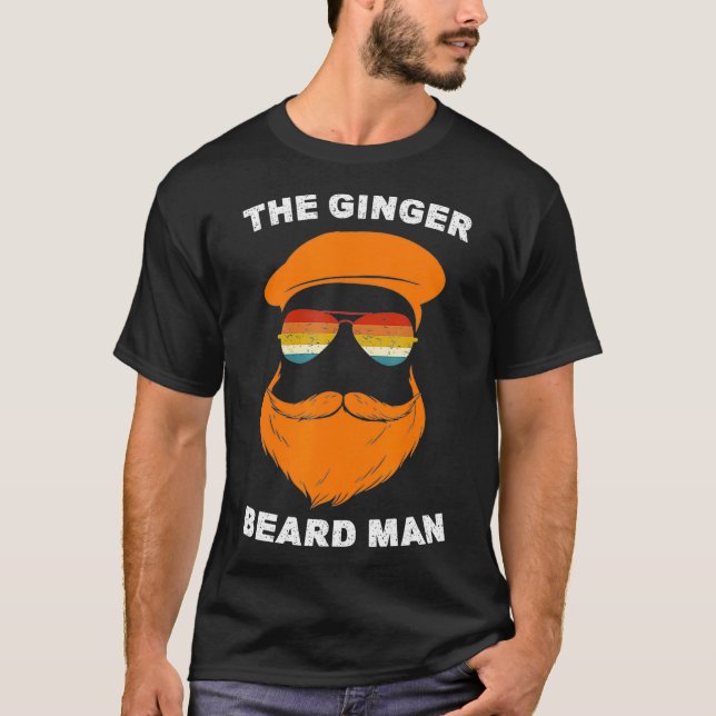Camiseta Mens Ginger Beard Man Engraçado Ruiva Irlandês Fu (Frente)