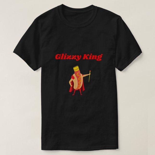 Camiseta Mens Glizzy king hot dog (Frente do Design)