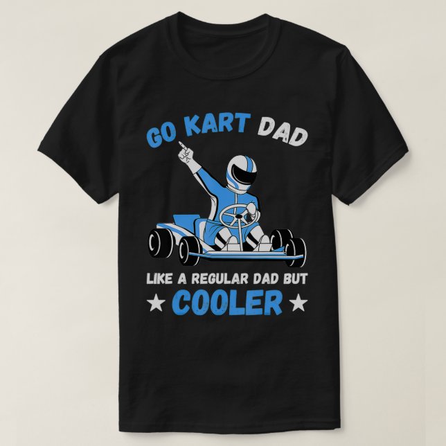 Camiseta Mens Go Kart Pai Go Kart Racing (Frente do Design)