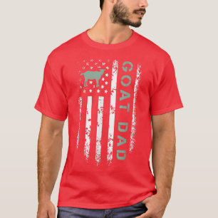 Camiseta Mens Goat Pai EUA Pavilhão do Agricultor