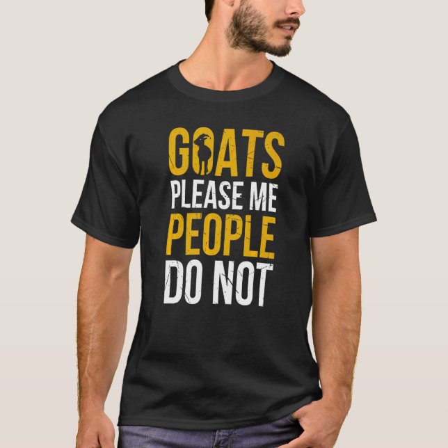 Camiseta Mens Goats Por Favor Eu Pessoas Não Vá Para Farmer (Frente)