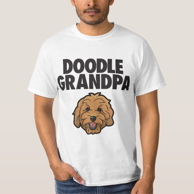 Camiseta Mens Goldendoodle Grandpa Doodle Papa Cute Goldend (Frente)