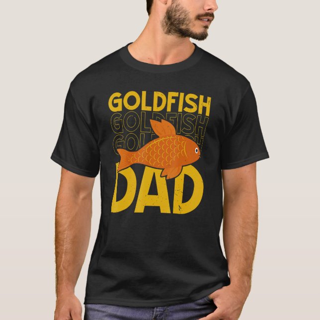 Camiseta Mens Goldfish Dad Underwater Fish  Aquarist Fishke (Frente)