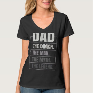 Camiseta Mens Golf Coach Pai Man Myth Legend Golf Padre
