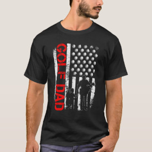 Camiseta Mens Golf Eua Bandeira Americana Para Fathe Patrió